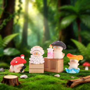 กล่องสุ่มของตกแต่งเรซิ่นรูปแมวเห็ดในป่าแฟนตาซี ของตกแต่งโต๊ะน่ารักสร้างสรรค์ ของขวัญสำหรับเด็กและนักสะสม - Product Image 1