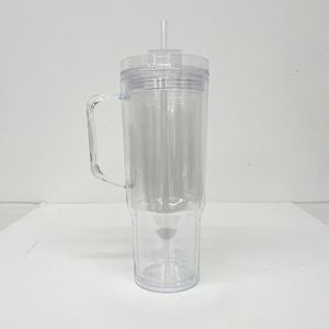 Custom logo 40oz <b>Double</b> <b>Wall</b> Plastic Tumbler for Gitter with Pre-drilled Hole and Silicone Plug - Product Image 2