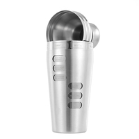 Ensemble de bar multifonctionnel en acier inoxydable avec support en bois, shaker à martini, outils de bar, ensemble de shaker à cocktails pour cadeau, directement de l'usine