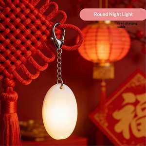 New Year Gift Plastic Pendant Keychain Small <b>Night</b> <b>Light</b> <b>USB</b> Charging Ambient Lighting Ornament Creative Decoration Bedroom Home - Product Image 2