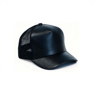 Gorra Deportiva de 6 Paneles de Algodón con Logotipo Bordado Personalizado de Fábrica OEM, Gorra Trucker Negra Moderna para Hombre - Product Image 1