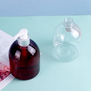 Botellas de Plástico PET Transparentes Huijie, Botellas Cosméticas de Grado Alimenticio para Gel de Ducha/Champú/Desinfectante de Manos, Diseño de Hombro Inclinado - Product Image 2