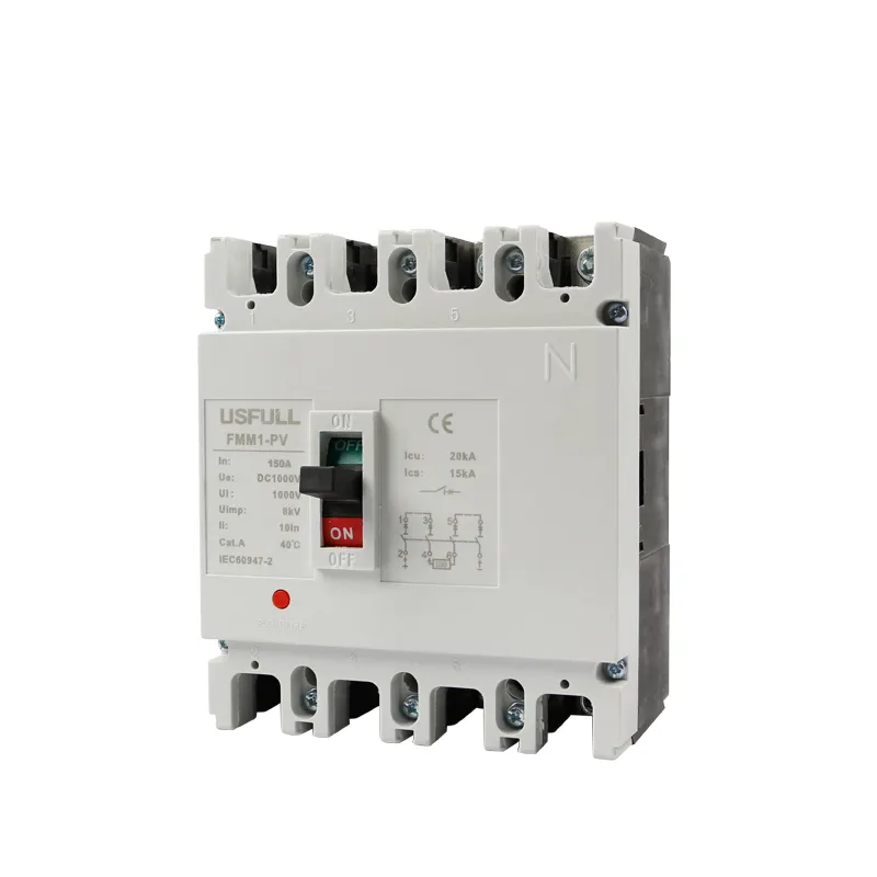 USFULL DC Moulded Case Circuit Breaker Switch 3P 4P 1000V 1500V 63A 100A 125A 200A 250A 400A 630A 800A 1000A 1250A DC MCCB