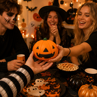 Citrouille géante d'Halloween anti-stress, jouet fantaisie à remontée lente et douce pour cadeaux de fête, enfants et adultes