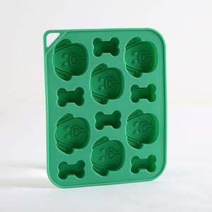 Molde de silicona con forma de cara de perro y hueso, 12 cavidades, herramientas para helados, para hornear y congelar - Product Image 2