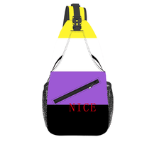Sac de poitrine en polyester robuste personnalisé arc-en-ciel gay, impression par sublimation haute définition pour la marche des fiertés et l'usage quotidien