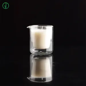 10盎司哑光黑色哑光白色玻璃蜡烛水晶花瓶，带金属盖和包装盒，为蜡烛定制玻璃烛台