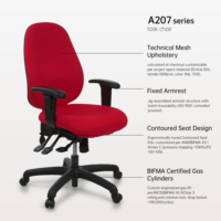 Chaise de bureau en tissu certifiée CA117 pour projets, chaise ergonomique de bureau, fauteuil de bureau avec mécanisme d'inclinaison, silla de oficina