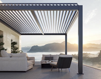 Pergola extérieure bioclimatique moderne Persienne en aluminium Usine OEM Cadre métallique 3x3 3x4 4x4 6x4 Tailles M Garages Auvents Carports