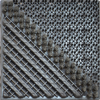 Tapis de porte en plastique brosse anti-dérapant tapis creux trois en un emboîtement triade tapis de tuiles modulaires