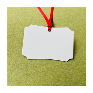 Ornement de noël en aluminium blanc Double face en forme de <span class=keywords><strong>Berlin</strong></span>, vierge de Sublimation en métal imprimable - Product Image 5