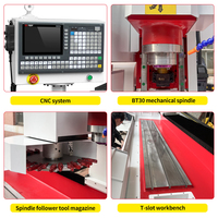 Máquina de Perforación y Roscado CNC de Alta Velocidad con Cambiador Automático de Herramientas, Centro de Mecanizado Vertical de Metal para Fábrica