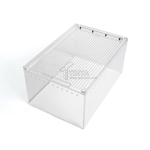 Özelleştirilmiş örümcek akrep boynuz kurbağa kertenkele şeffaf akrilik besleme kutusu tarama Pet sürüngen kafes - Product Image 6