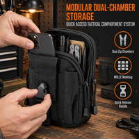 Pochette tactique MOLLE, sacoche de ceinture pour téléphone de 6 pouces, pochette de rangement pour accessoires de sport et EDC en plein air