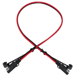 Cabo extensor para bateria automotiva, 2m, cabo de extensão sae para carregamento rápido automotivo, 1 awg 2.1 sae com adaptador de cabo 10 awg