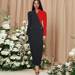 Trung Quốc Nhà Máy Bán Buôn Phụ Nữ Sự Nghiệp Dresses Dài Tay Áo Văn Phòng Lady Pencil Dresses