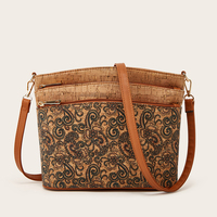 Tas Selempang Wanita Model Retro Cetak Kecil, Tas Bahu Cork Fashion Wanita, Mewah, Laris Manis