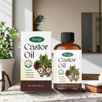 Minyak biji kastor dingin organik untuk Perawatan Rambut & minyak dasar pijat untuk penataan & nutrisi