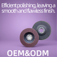 Flap Disc 115mm Grit 80 Berlapis Aluminium Oksida Cakram Pengamplasan Hook Loop Fast Cut