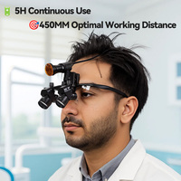 Loupe dentaire électrique ergonomique SENTEMEI personnalisée avec 4 grossissements LED, légère, certifiée CE