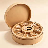 Boîte cadeau pour parfum, emballage rigide, boîte à bijoux pour présentation et rangement, boîte d'emballage pour bijoux avec logo rose, boîte à bijoux
