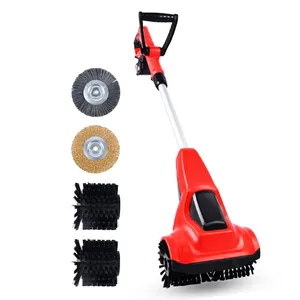 Vertak 18V multi-brush garden lawn sweep landscape hand push cleaning equipment artificial grass sweeper