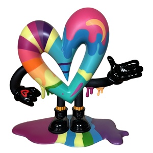 Escultura de Corazón de Fibra de Vidrio Pintada a Mano Personalizada, Arte Tridimensional Duradero de Gran Escala con Temática de Personajes de Cine y Televisión para Uso en Interiores/Exteriores - Product Image 2