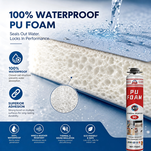 โฟม <span class=keywords><strong>PU</strong></span> เกรดฤดูหนาว -20 องศาเซลเซียส ทนต่ออุณหภูมิต่ำ ความหนาแน่นสูง ฉนวนกันความร้อน โพลียูรีเทนโฟมขยายตัวสำหรับสภาพอากาศหนาวเย็น - Product Image 3