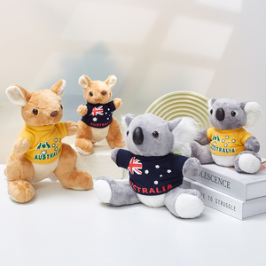 Mini mascota de peluche de canguro de 19CM, regalos australianos, logotipo personalizado, camisas OEM, relleno de algodón PP, Animal de peluche de Koala suave - Product Image 6