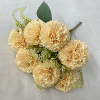 Conception personnalisée de fleurs artificielles mini bouquet de fleurs d'œillets pour la fête des mères et la Saint-Valentin fleur de mariée