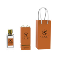 Flacon Vide Carré ou Rectangulaire en Verre 30ml 50ml 100ml pour Parfum avec Capuchon Doré Argenté, Coffret et Sac en Papier