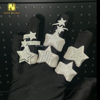 Pass Diamond Tester Iced Out 7 Designs Star Shape Hip Hop Rapper Jewelry Full With VVS Moissanite Diamond 925 Silver Men Ring