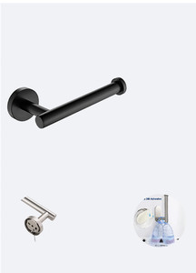 Porte-serviettes en papier toilette auto-adhésif en acier inoxydable, montage mural sans perçage, distributeur de rouleaux de serviettes en papier pour salle de bain et cuisine - Product Image 3