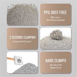 Natuurlijke materialen, biologisch afbreekbaar, zeer absorberend, doorspoelbaar, vermalen tofu kattenbakvulling, superieure absorptie, snelklonterend, stofvrij - Product Image 2