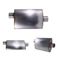 Tuyau d'échappement universel 2.5 pouces 66mm en acier inoxydable Tuyau d'échappement argenté avec logo imprimé en acier