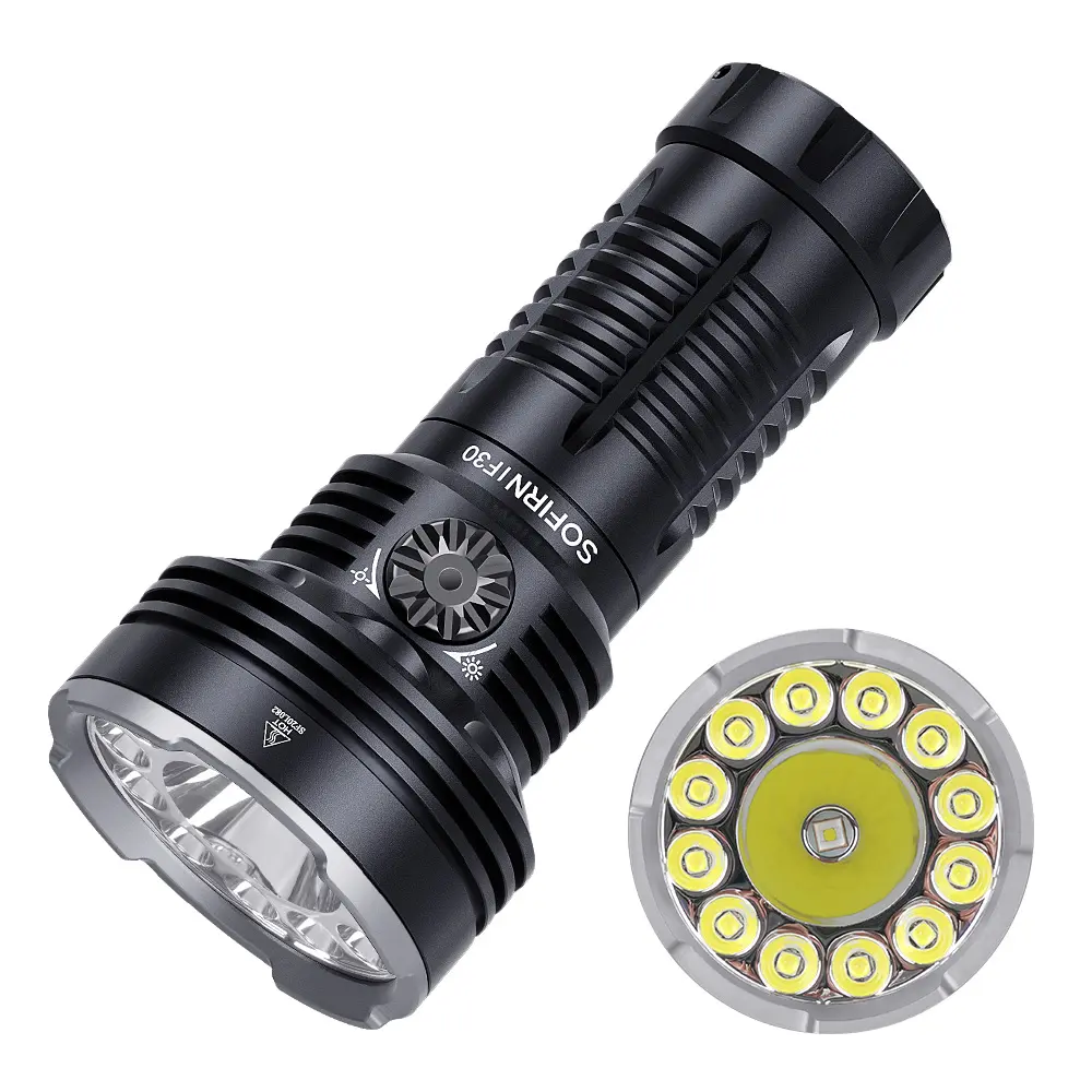 Sofirn IF30 SFT4 مصباح يدوي LED قوي 12000lm بطارية Lanterna USB C ضوء خارجي