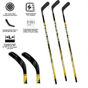 Bâton de hockey sur glace intermédiaire de qualité professionnelle en plastique Hyperlite 1 en bois avec moulage en carbone 100 bon marché en gros