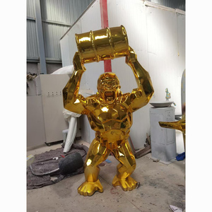 Estatua de Gorila Pintada a Mano Grande Personalizada de Fábrica China, Decoración para Galería de Arte/Vitrina/Centro Comercial, Escultura de <span class=keywords><strong>King</strong></span> <span class=keywords><strong>Kong</strong></span> - Product Image 4