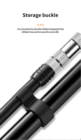 Pompe à vélo en acier BAIMEI avec manomètre, haute pression 300 PSI, gonfleur d'air portable léger pour pneus de vélo, fourche à air, valve Schrader