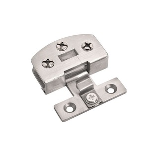 304 Stainless Steel Glass Hinge <b>Brushed</b> Surface Mount For Cabinet Door No <b>Drilling</b> Required Modern Design - Product Image 2