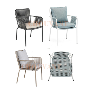 Chaises de jardin modernes en corde Ollie pour patio, balcon et extérieur - Product Image 2