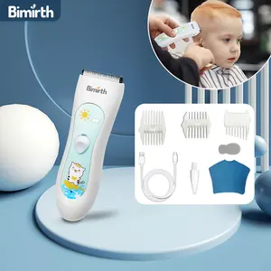 Bimirth Kid hair trimmer best quiet built in battery rechargeable vacuum baby electric waterproof hair cutter for men