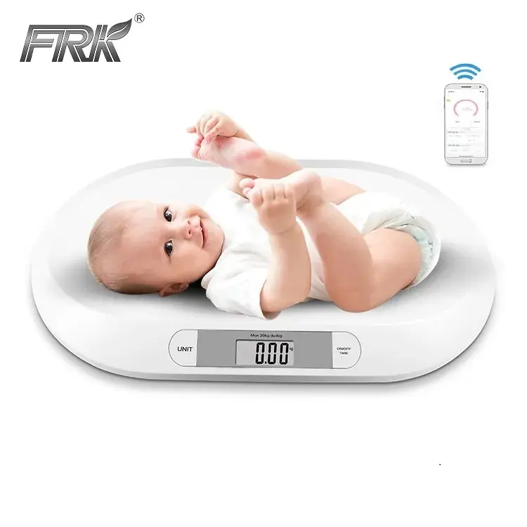 Pengukur berat badan digital 20kg bayi, timbangan medis digital cerdas multifungsi untuk bayi