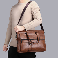 Sac à main pour homme, sacoche d'affaires, sac à bandoulière pour ordinateur portable grande capacité, sac bandoulière pour le travail et les voyages d'affaires