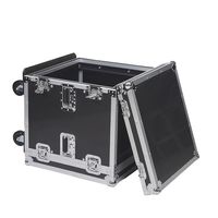 Boîtier de rack d'amplificateur vertical 12U, boîtier de transport avec roulettes