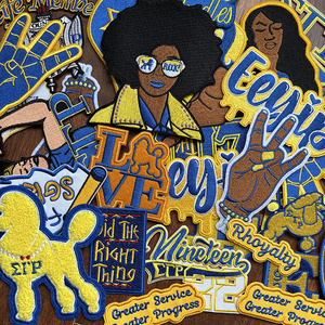 SGRHO 1922 Soror Sigma Love Eeyip, вы можете сделать это Sigma Gamma Rho ручная вышивка Пудель нашивка для джинсовой куртки - Product Image 5