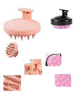 Lohas Silicone cabelo escova couro cabeludo cuidado cabeça Handheld cabelo e couro cabeludo massageador - Product Image 2