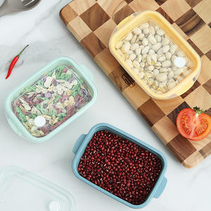 Lot de 3 et 4 boîtes à lunch pour micro-ondes de cuisine, conteneur de stockage des aliments, <span class=keywords><strong>airscape</strong></span>, café et aliments - Product Image 4
