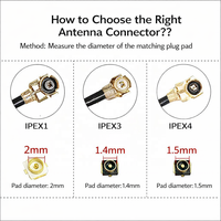Câble Pigtail SMA RF1.13, connecteur SMA femelle vers 2x câbles Pigtail Mhf4 UFL/U.FL pour extension d'antenne WiFi sur carte PCB