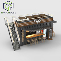 Magic House Bar-restaurant en conteneur d'acier 20ft 40ft, café extérieur